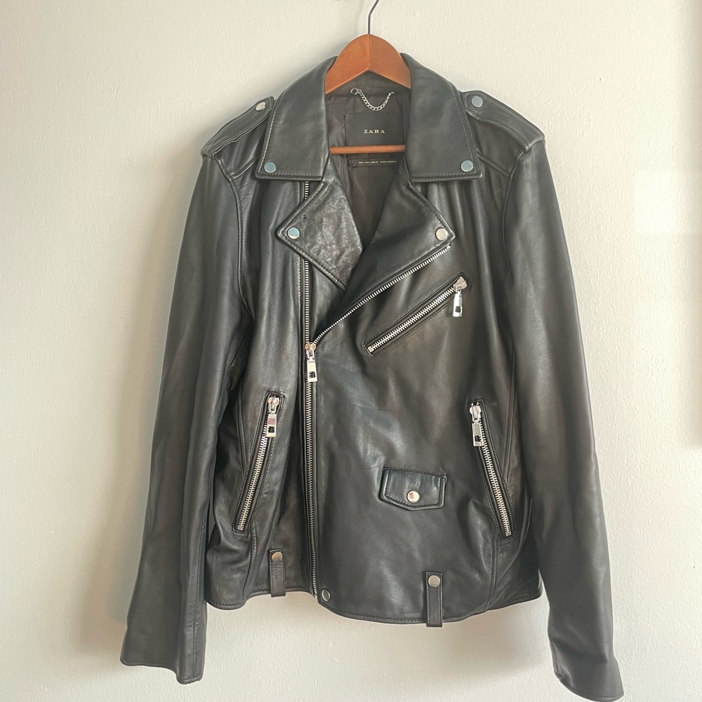 Zara Leather Biker Jacket